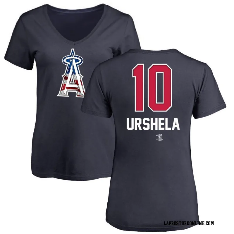 Women's Gio Urshela Name & Number T-Shirt - Red - Tshirtsedge