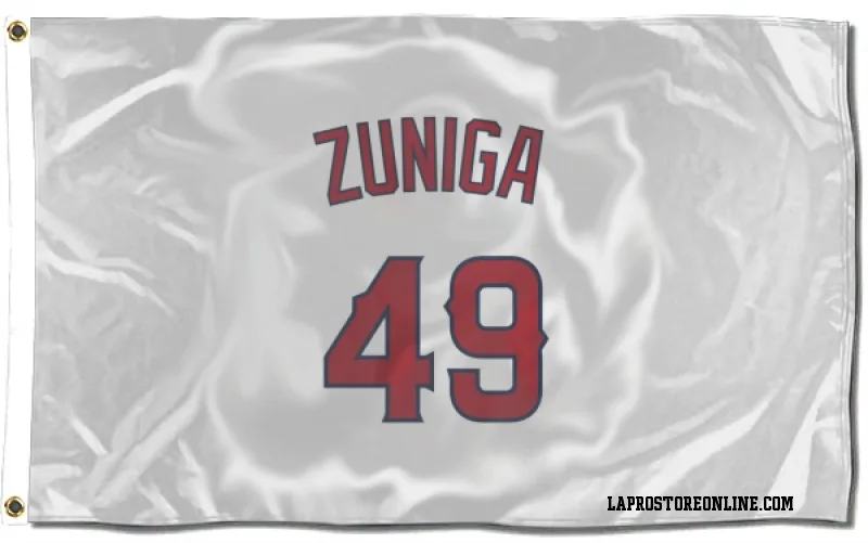 White Los Angeles Angels  Guillo Zuniga  Flag (3 X 5)